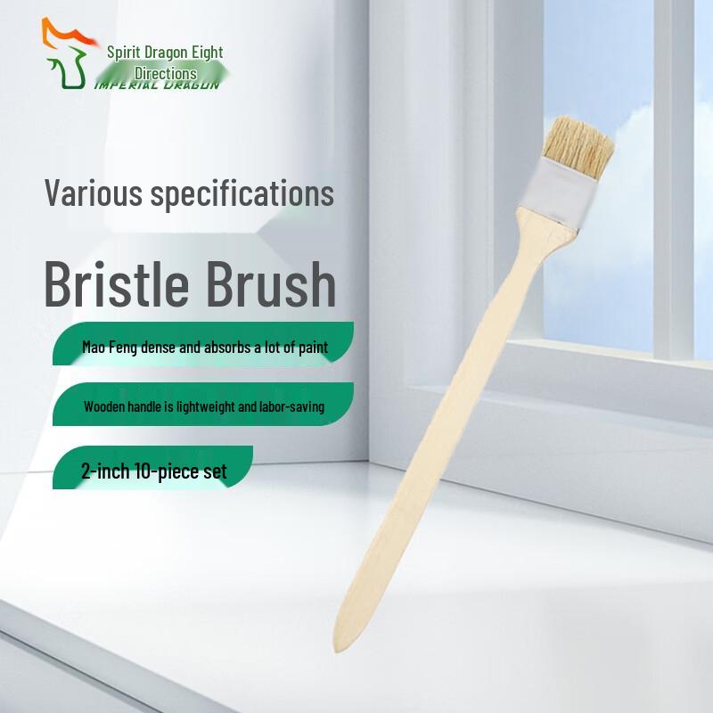 Long Handle Hog Bristle Multi-Purpose Brush Set