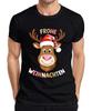 Merry Christmas Reindeer Santa Hat Funny Kids Gift Unisexs Tshirt