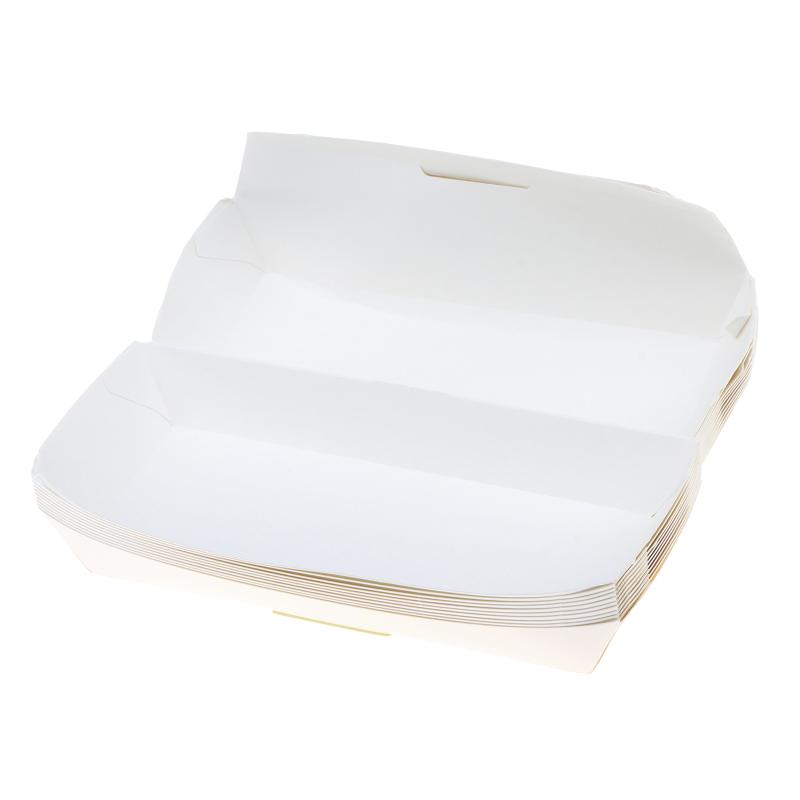 10Pcs Disposable Kraft Paper Hot Dog Boxes Oil Resistant Leakproof Coating for Backyard BBQ Camping Trips