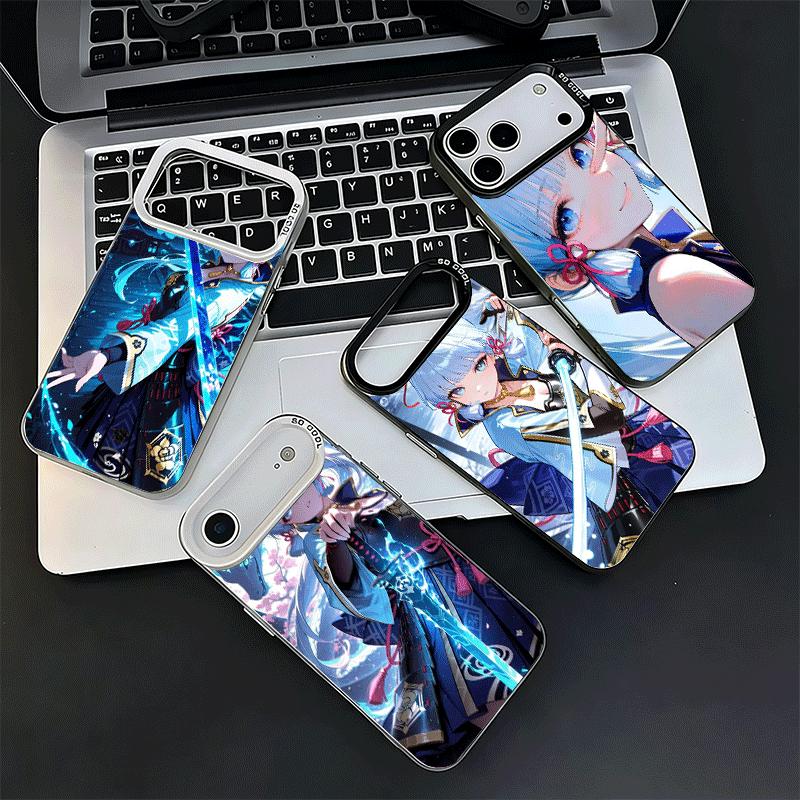 Genshin Impact Kamisato Ayaka Shockproof Phone Case for iPhone 17 Air 16 16E 15 Pro Max 14 Plus 13 Mini 12 Back Cover Anti Fall