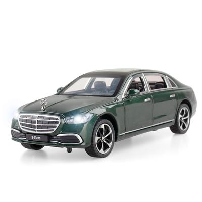 1/24 Benz Maybach S400 Alloy Luxy Car Model Diecast Metal Toy Vehicle Car Models Simulation Sound and Light Collection Childrens Gift