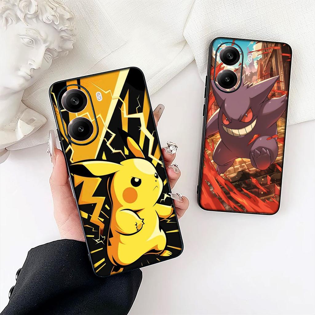 P-Pokemons Gengar P-Pikachus Psyducks for Motorola Moto Edge 50 30 Fusion 40 NEO Ultra Pro G22 G23 G20 G35 G84 G13 G53 Case
