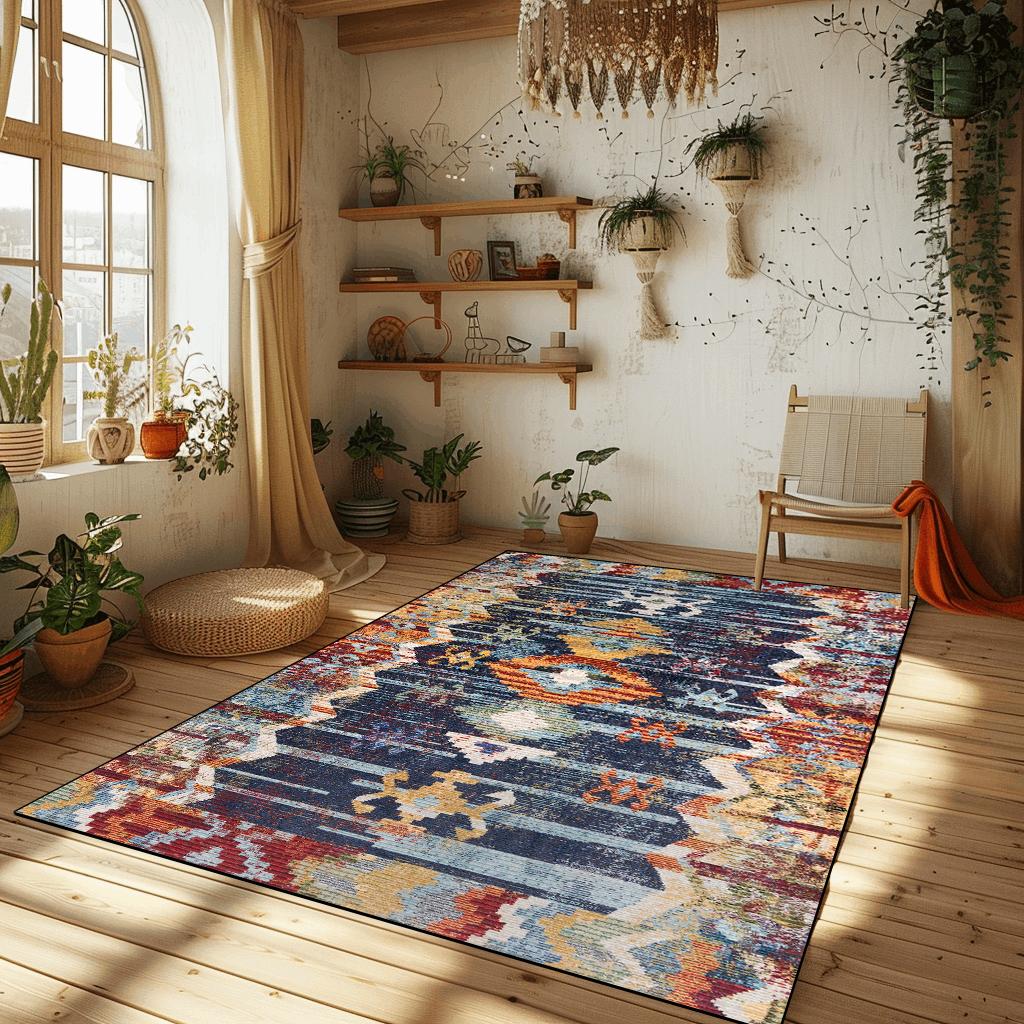 Bohemian Ethnic Carpets for Living Room New Morocco Style Bedroom Rugs Portable Coffee Tables Mat Washable Large Area Carpet