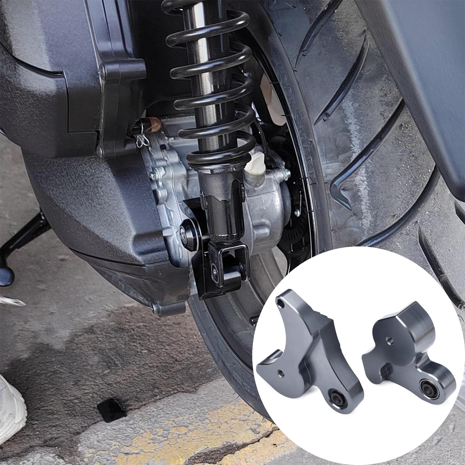 

Комплект для занижения мотоцикла и задняя тяга для занижения для Yamaha XMAX 300/XMAX 250 (Все модели) - Цвет титана