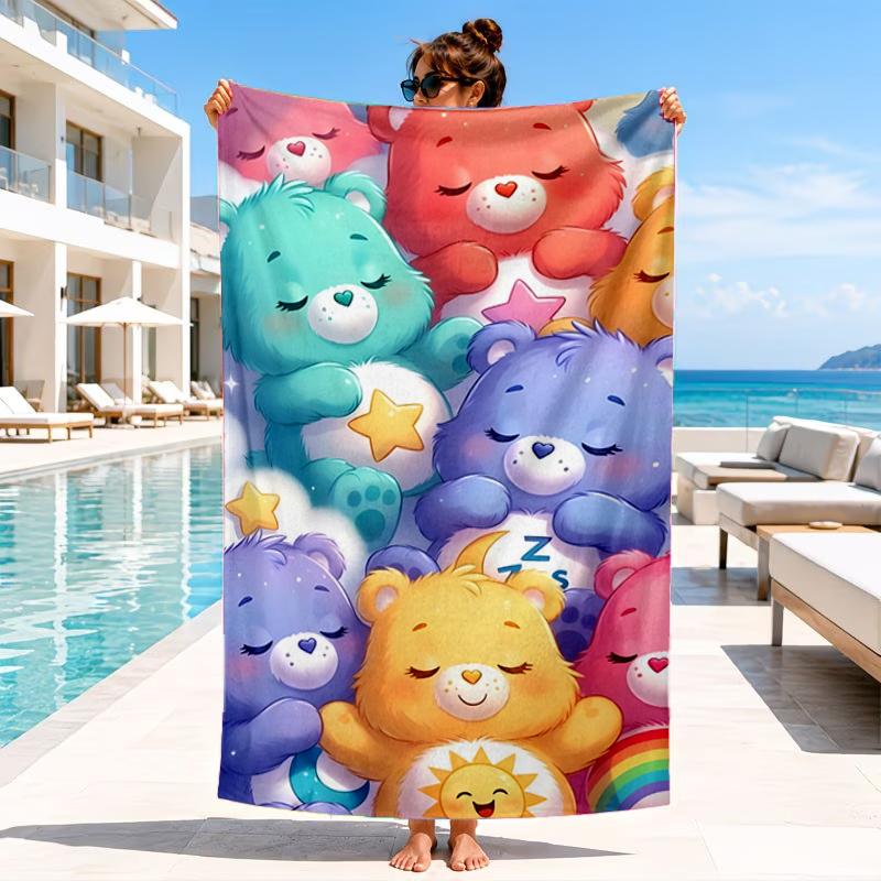 Love Bears Cozy Night Beach Towel, Microfiber Beach Towel, Perfect For Pool, Beach, Travel, Home Decor Beach Party Fan Gifts