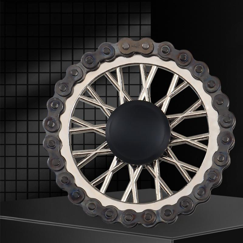 Metal Sprocket Fidget Spinner Gear Chain Adult Toys Bicycle Shape Hand Office Stress Relief Toy EDC Kid Friendly Entertaining Fun Play Safe