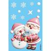 9Pcs Removable Christmas Window Stickers Christmas Static Stickers  Bathroom Glass Decor