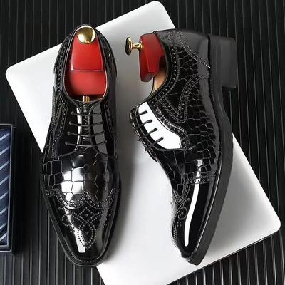 Nuove Oxford Classiche in Pelle di Coccodrillo Scarpe da Uomo Scarpe Casual da Uomo Primaverili Vestibilità Uomo Festa di Matrimonio Calzature da Uomo Britanniche Ballerine da Uomo Zapatos