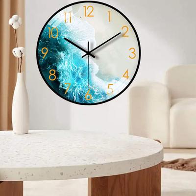 Módní nástěnné hodiny Hd Glass Cestovní čas Přesné Mute Nástěnné hodiny pro dětskou studii, Poslat přátelům, nástěnná dekorace.