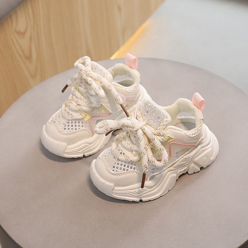 

Весна 2024 г. Детские кроссовки Daddy Sports Shoes — двойная сетка, дышащие, нескользящие кроссовки для бега для мальчиков и девочек Size 22 (14cm)