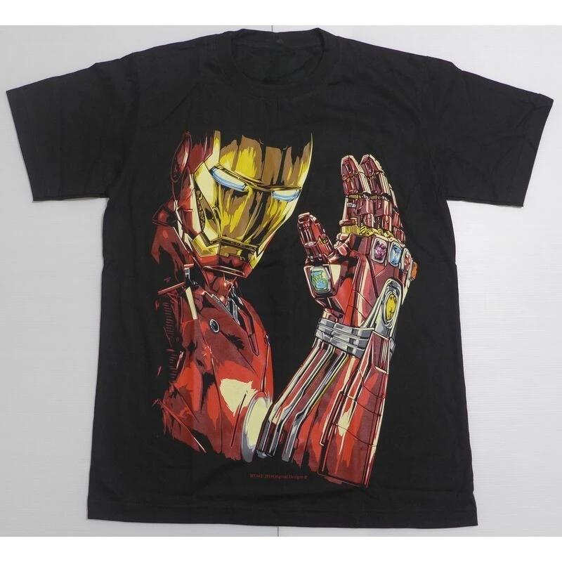2026 Superhero Iron Man Iron Man Infinity Glove Print Fashion Men's Casual Crew Neck Loose Short Sleeve T-Shirt