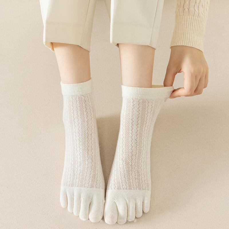 5 Finger Boat Sox Women Toe Socks Fashion Breathable Summer Ladies Girl Ultrathin Invisible Cotton Five-Finger Sock