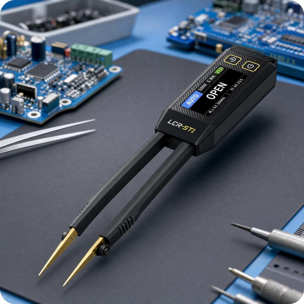 L/C/R Tweezer Tester Automatic Recognition Handheld Bridge Type C Charging Digital