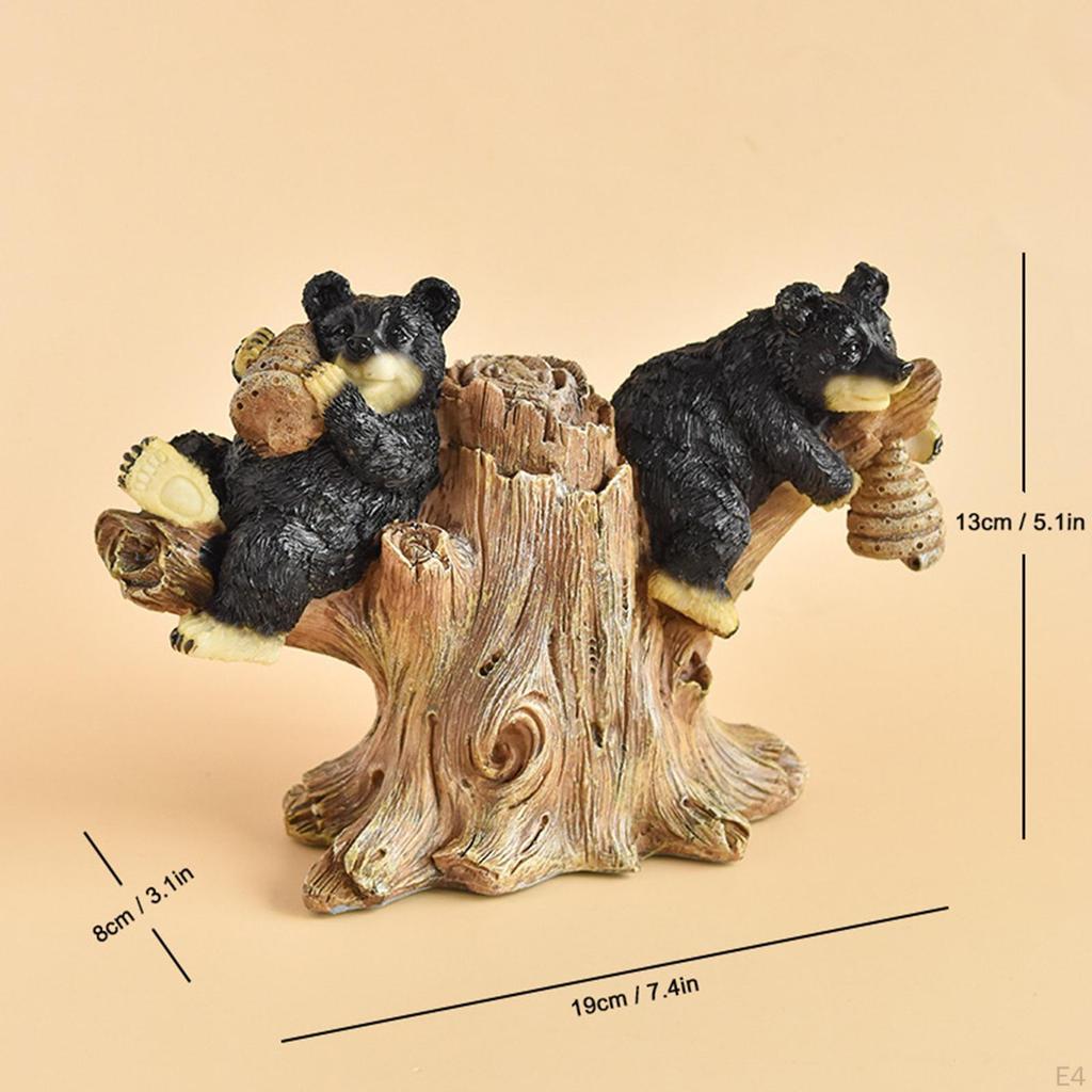 Bear Figurine, Animal Decoration for Living Room Shelf