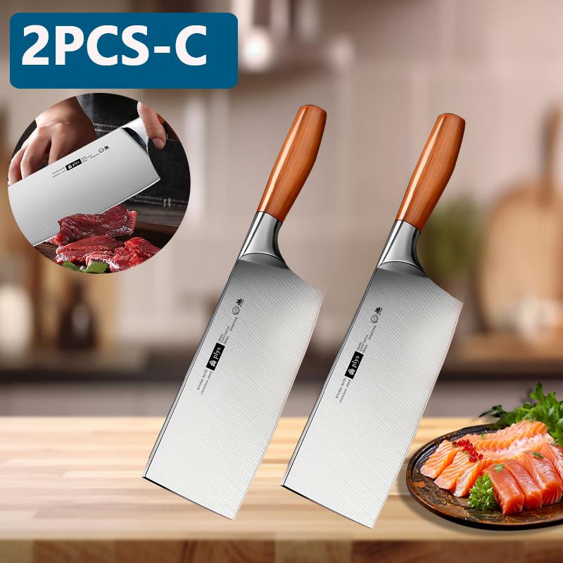 WXCOO Professional Knife Stainless Steel Chef Knife Multifunctional Meat Cleaver Fruit Peeler All Steel Cooking Kitchen Knife