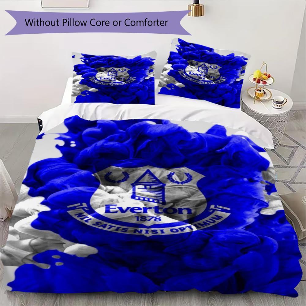 

Everton FC Pattern Bedding uilt Set uilt Cover Pillowcase Home Decoration Birthday Gift (1 * duvet cover + 2 * pillowcase without core)41 135x200cm