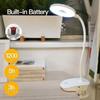 Clip-on Reading Light, Battery Powered, Clip-on Bed Light With 3 Brightness Levels, Usb Rechargeable, Reading Light