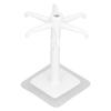 No Punch Unique Shape Hook Rotatable Storage Holder Wall Hanger for Home Bathroom(White )