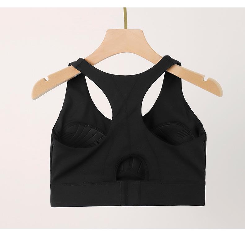 Shockproof High-Strength Sports Bra with Fixed Cups - Thin, Beautiful Back Design for Summer