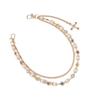 Elegant Crossed Pendant Waist Chain Imitation Pearls Pants Chain Accessory Jewelry For Stylish Outfit Enhancement