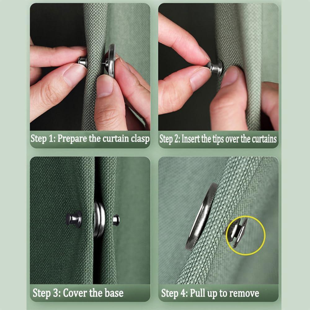 9 Sets Curtain Magnets Closure Double Sided Magnetic Curtain Clips for Prevent Light Leaking Keep Curtain Closed for Home Office