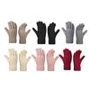 Women Winter Knitted Gloves Thick Fleece Lined Warm Gloves Solid Color Touch Screen Gloves for Driving Golfing Fishing Hiking