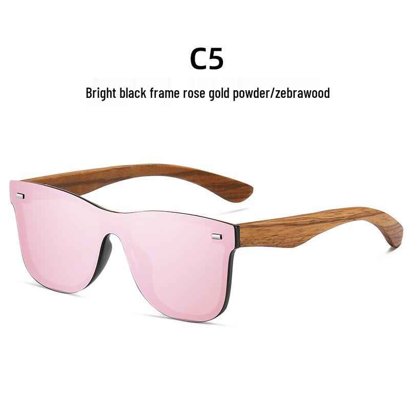 

Трендовые женские поляризационные солнцезащитные очки из бамбука и дерева на 2025 год | Цельный дизайн 61632