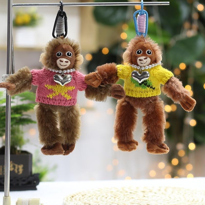 Cute Little Monkey Pendant, Plush Toy Doll, Gorilla Doll Keychain