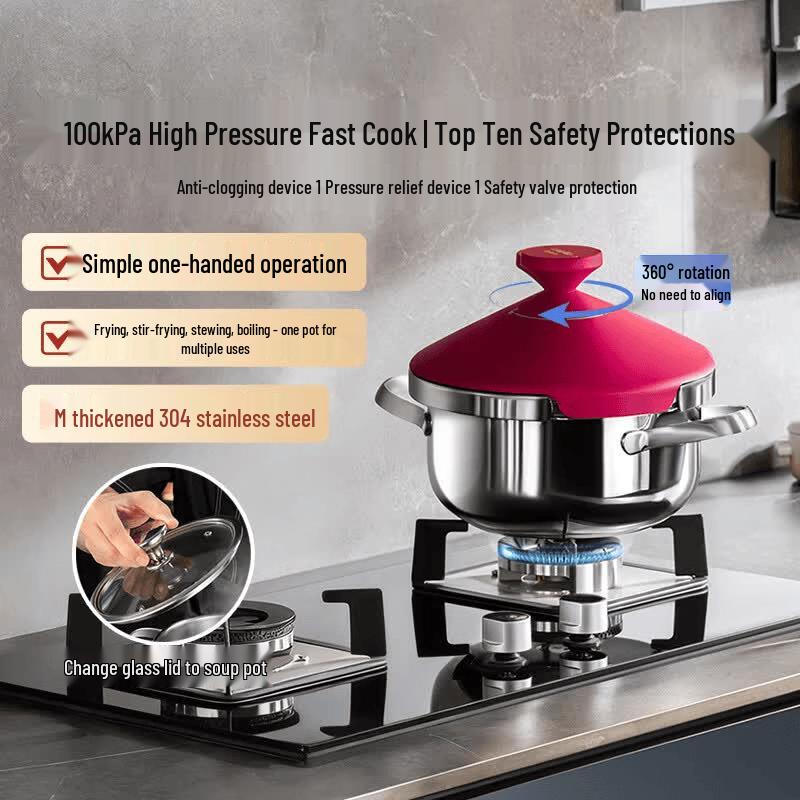 LINKFAIR 304 Stainless Steel Pressure Cooker