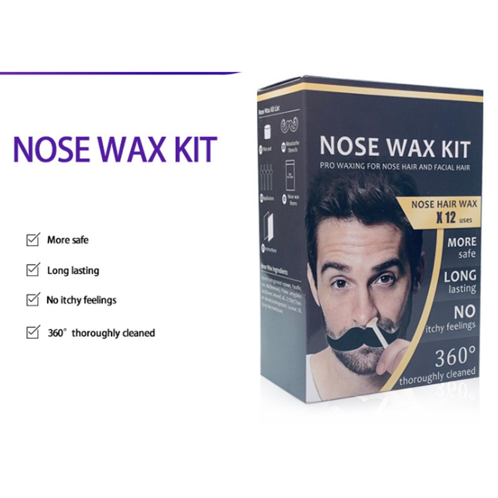 

Nose Hair Removal Wax Kit, 20 Wax Sticks 10 Mustache Stickers 1 Measuring Cup 10 Paper Cups, with Beans for Removing Nose Eyebrow Hair for Men Women