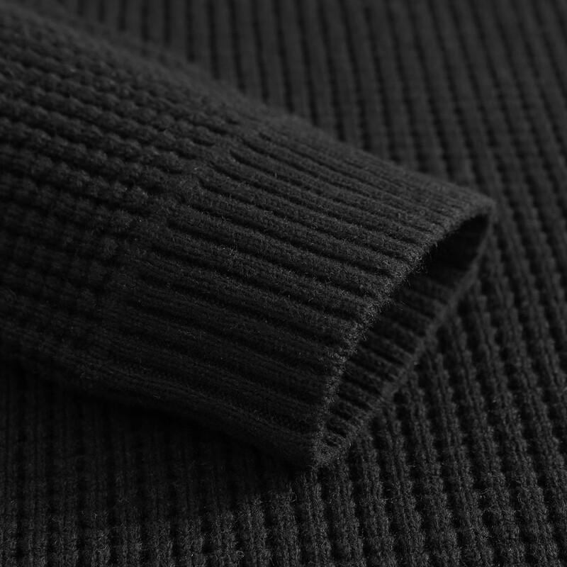 LUOSI Men's Thickened Old Money Style Lapel Wool Sweater