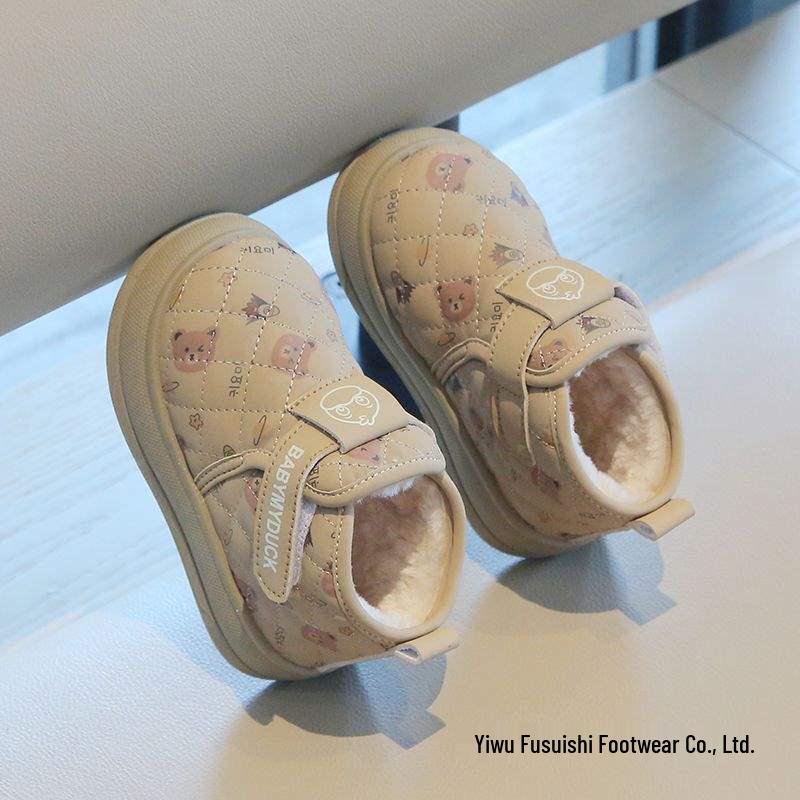 2025 Winter Plush Toddler Boots: Warm Soft Sole Cotton Shoes for Boys & Girls