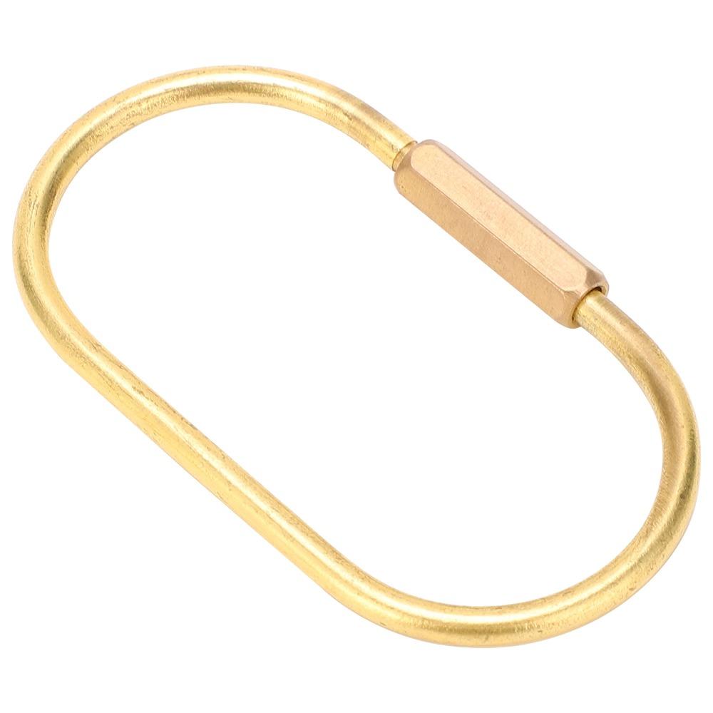 6 Pack Oval Key Ring Holder Brass Carabiner Key Organizer Screw Lock Keychain  Everyday Carry
