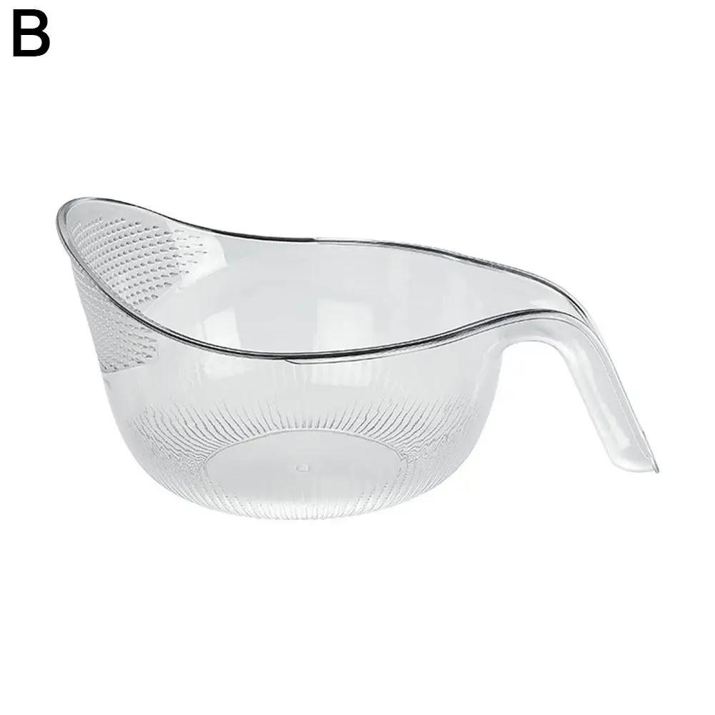Kitchen Washing Gadget Rice Washing Filter Rice Rinsing Drain Bason with Household Basin Dish Handle Washing Sink Basket Fr I3M2