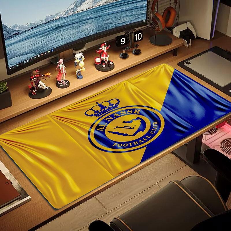 Al-Nassr Large Size Mouse Pad Large Gaming Table Cushion Non-slip Laptop Tablet Big Mousepad XXL Mat Mini PC Playmat With Lock edge