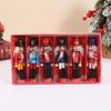 1/3/6Pcs Desktop Decor 12cm Miniatures Nutcracker Puppet Ornaments Cartoon Walnuts Soldiers Band Doll Pendant Christmas Gift