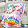 1PC Cute Cartoon Anime Animal Unicorn Blanket, Bed Cover Blanket Sofa Cover All Season Lightweight Home Office Outdoor Nap Multifunctional Blanket