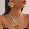 European-American Starfish Necklace & Earring Set: High-End Clavicle Chain, Light Luxury Vacation Style for Women.