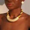 Statement Necklace with Geometry Pendant Design for Women Trendy Wedding Party Jewelry