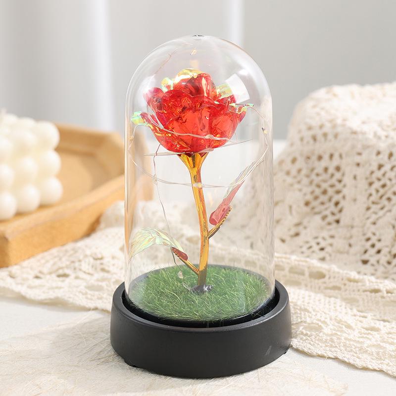 Goldfolien-Rose Nachtlicht - Ewige Blume Ornament für Valentinstag & Geburtstag