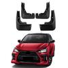Set of Black Plastic Car Mud Flaps for Toyota Wigo Agya 202