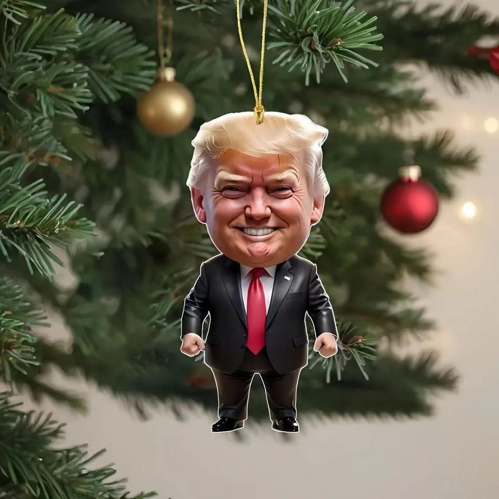 Christmas Donald Trump Ornament Holiday Tree Decoration Key Chain Pendant Car