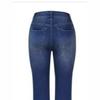 Women's Button-Up Elastic Slim Fit Flared Denim Pants