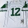 Men's New York Jets Retro American Football Jersey #12 Sportswear Training Uniform