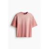 H M T sHirT Oversized fiT Pink oMbre
