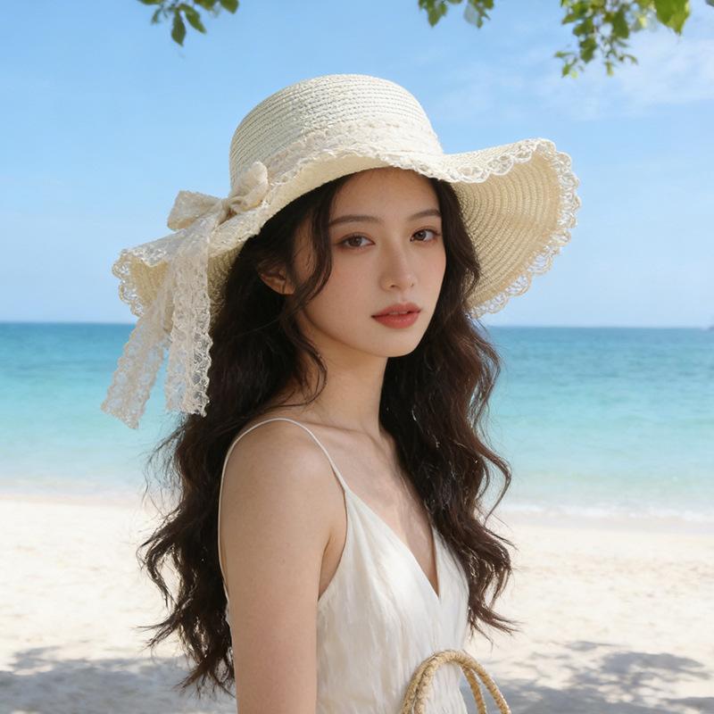 

Sun hat, beach beach resort, beach hat, outdoor large brim, sun grass hat M（56-58cm）