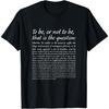 Sein oder Nichtsein Rede T-Shirt Hamlet's Monolog Zitat T-Shirt
