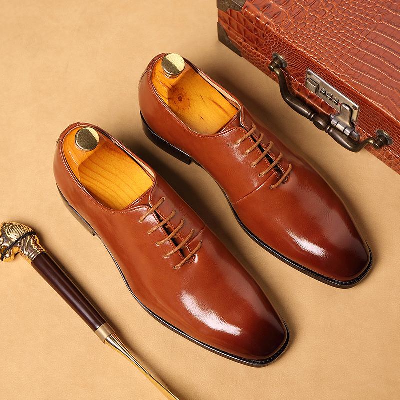 Fashion New Fashion Plus Size Men Oxford PU Leather Shoes Men's Business Dress Shoes British Wind Big Size Wedding Shoes Men 2025