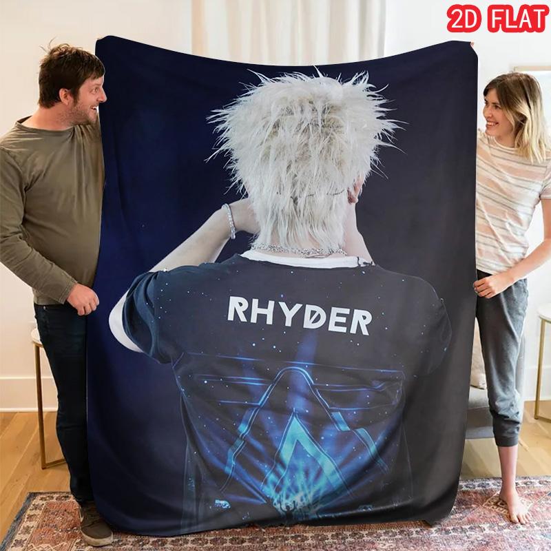 Kpop Idol Stage 2D Print Flannel Blanket, Cool Concert Style Throw, Cozy Fan Gift for Sofa & Bed 80cm x 120cm