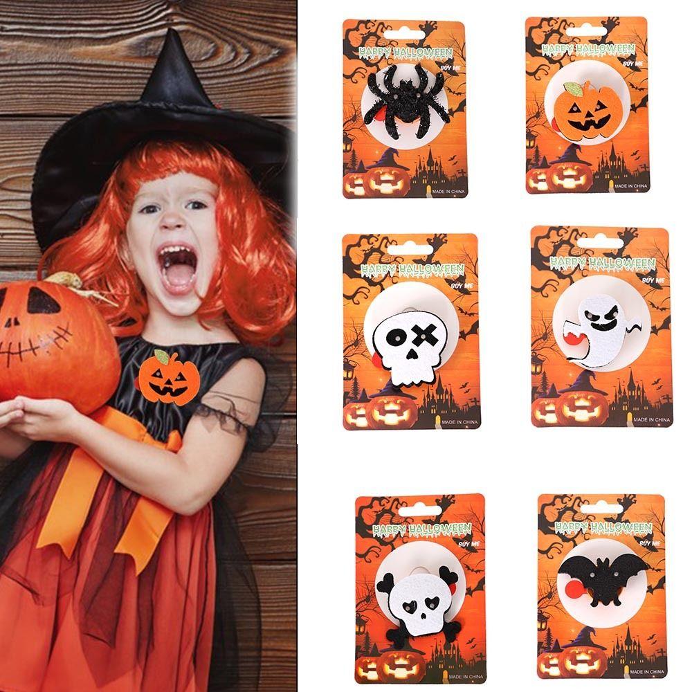 Spider Pumpkin Skeleton Brooch Bats Badge Party Clothes Brooch Halloween Pins Brooch Woman Jewelry